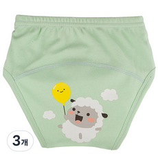 아가짱 프랜들리 배변훈련팬티, 연두색(양), 3개