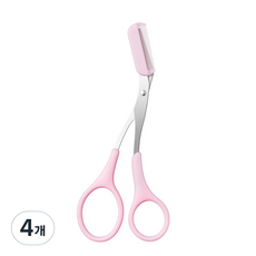 베라망 빗이 있는 눈썹가위, 4개, 핑크