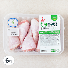 마니커 무항생제 인증 청정강원닭 닭다리 북채 (냉장), 6개, 600g