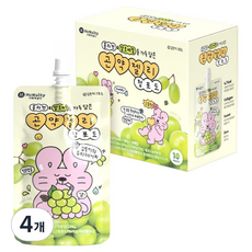 맥널티 콜라겐 & 알로에겔을 가득담은 곤약젤리 청포도 10p, 1.3kg, 4개
