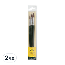 모닝글로리 5500 파인아트 수채화붓 3종 세트, 8호, 10호, 12호, 2세트