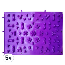 大凹凸足指壓墊 29*39cm, 紫色, 5個