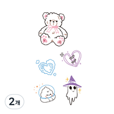 비비에라 반영구적 패션 타투 스티커 85 x 150 mm, W-0721, 2개