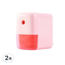 Comong Comong手動旋轉式手柄迷你削筆器, 粉色, 2個
