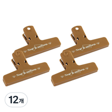 골드팡 레트로 집게 자석클립 브라운, 12개, 1개입, 10.2 x 6.4 cm