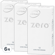 Lifestyles Zero 콘돔, 12개입, 6개