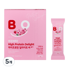 비오비타 일동제약 하이프로틴 딜라이트 바 딸기 4p, 140g, 5개