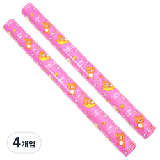 투영디자인 리락쿠마포장지 대 53 x 1800 cm, 핑크, 4개입