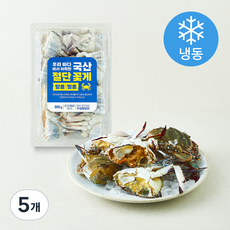 국내산 우리 바다에서 어획한 절단 꽃게 (냉동), 5개, 800g