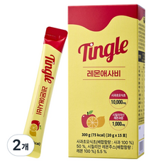 Tingle 檸檬蘋果醋條 15入, 2個, 300g