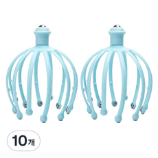 해피위더스 핸디 두피 머리 문어발 지압기 마사지기 12B, 블루, 10개