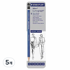 STAEDTLER 施德樓 Mars Lumograph 鉛筆6支組 100G6, 混色, 30個
