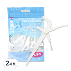 Oral-in-one 一體式多功能牙線牙間刷 SS 0.8mm 10入 + 收納盒, 2套