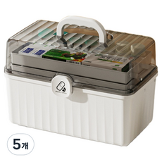 SaeBom Living 3層特大號急救箱 白色, 5個