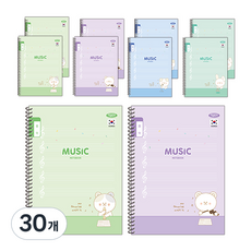 PENPIA 2000小學1-6音樂線圈筆記本, 30個, 隨機出貨