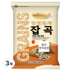 삼원농산 발아현미찹쌀, 3개, 1kg