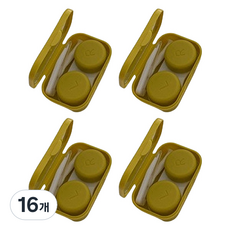 헬씨닷 배색 칼라 영문 렌즈통, 옐로우, 16개