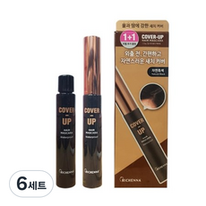 리체나 새치커버 마스카라 본품+리필 세트, 자연흑색, 6세트