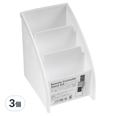 山田化學 YAMADA 3格桌上型小物收納盒 遙控器盒 日本製, 透明色, 3個