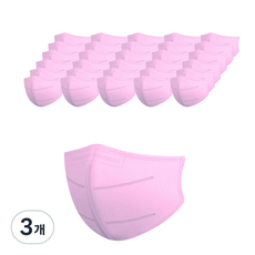 피앤씨 슬림핏 컬러마스크 대형 KF94, 50매, 3개, 핑크