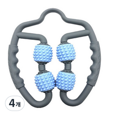 LOCUS 4輪按摩瑜珈滾輪, 4個, 藍色