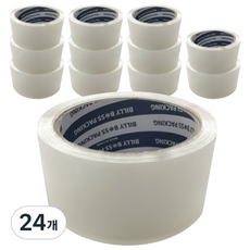 靜音膠帶 麵包袋包裝 48mm x 50m, 24個, 透明