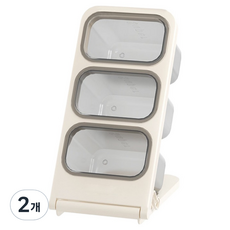 해강코퍼레이션 3단 데스크 오거나이저, 아이보리, 2개