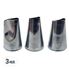 Bestom 造型烘焙擠花嘴 大4 花瓣與新月 3件組, 單一顏色, 3套
