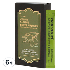 뉴밋 유기농 엑스트라버진 올리브오일 스틱 피쿠알 100% 14p, 112ml, 6개