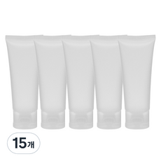 仙洞商社 霧面旅行用乳霜乳液軟管分裝瓶 5g, 白色, 15個