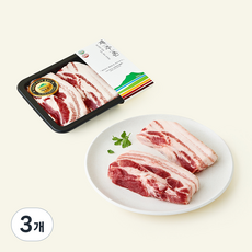 파머스팩 제주촌 서귀포시축협 흑돼지 미박 삼겹살 에어프라이어용 (냉장), 500g, 3개