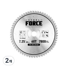 스틸포스 목재용 원형톱날 255mm TH-WC255SB, 2개