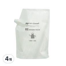 Apron Closet洗碗機清潔劑補充包, 1L, 4個