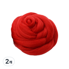올댓위빙 위빙 마크라메용 펠트실 50g, 35딥레드, 2개