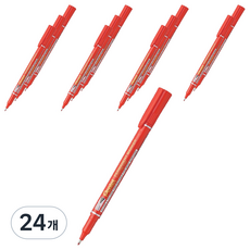 Pentel 飛龍文具 油性麥克筆 EF NF450-B, 24個, 紅色