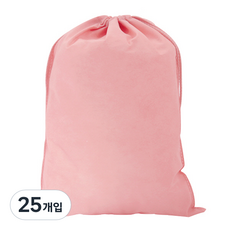 Bom91 SYP 束口不織布袋 30 x 40 cm, 淺粉色, 25入