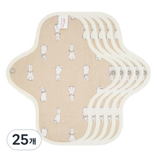 eechae 花翼型純棉衛生棉米色, 1入, 25個, 小型