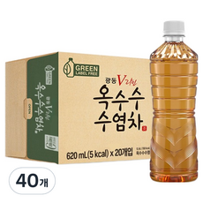 광동옥수수수염차 무라벨, 620ml, 40개