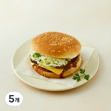 프레시오늘 신선냉장 우리야채 치즈듬뿍 수제 치즈버거, 160g, 5개