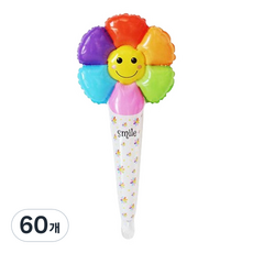 Maket Gamseong 雛菊氣球棒, 彩色, 60個