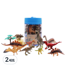 animal planet 動物星球 圓桶恐龍模型 14種組, 2套