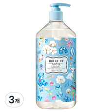 부케가르니 딥 퍼퓸 볼륨 바디워시 베이비파우더향, 1L, 3개
