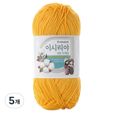 misoknit Isiriya Long Staple 純棉棉線, 5個, 4008金黃色