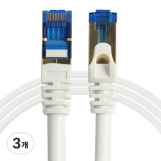 Anyport Plus Premium 高級型網路線 SFTP 1M CAT8, 白色, 3個
