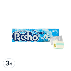 UHA 미카쿠도 푸쵸 스틱캔디 소다맛, 50g, 3개