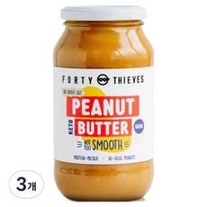 포티시프 프리미엄 하이올레익 스무스 땅콩버터, 500g, 3개