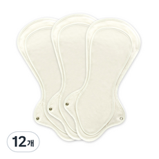 eechae 素色蝶翼型布衛生棉, 12個, 1入