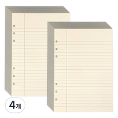 PAPERIAN Life Pad 6孔內頁 A5 線條 黃色, 16件, 4個