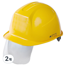 DONGMYUNG ABE等級 新款頭盔型護目鏡 工地安全帽 黃色, 2個