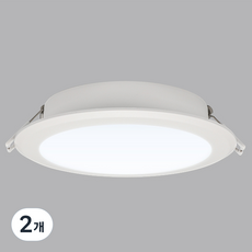 비츠온 멜리빙 LED 다운라이트 12.7cm 15W 슬림 방습, 화이트 + 주광색, 2개